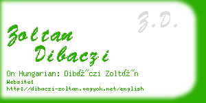zoltan dibaczi business card